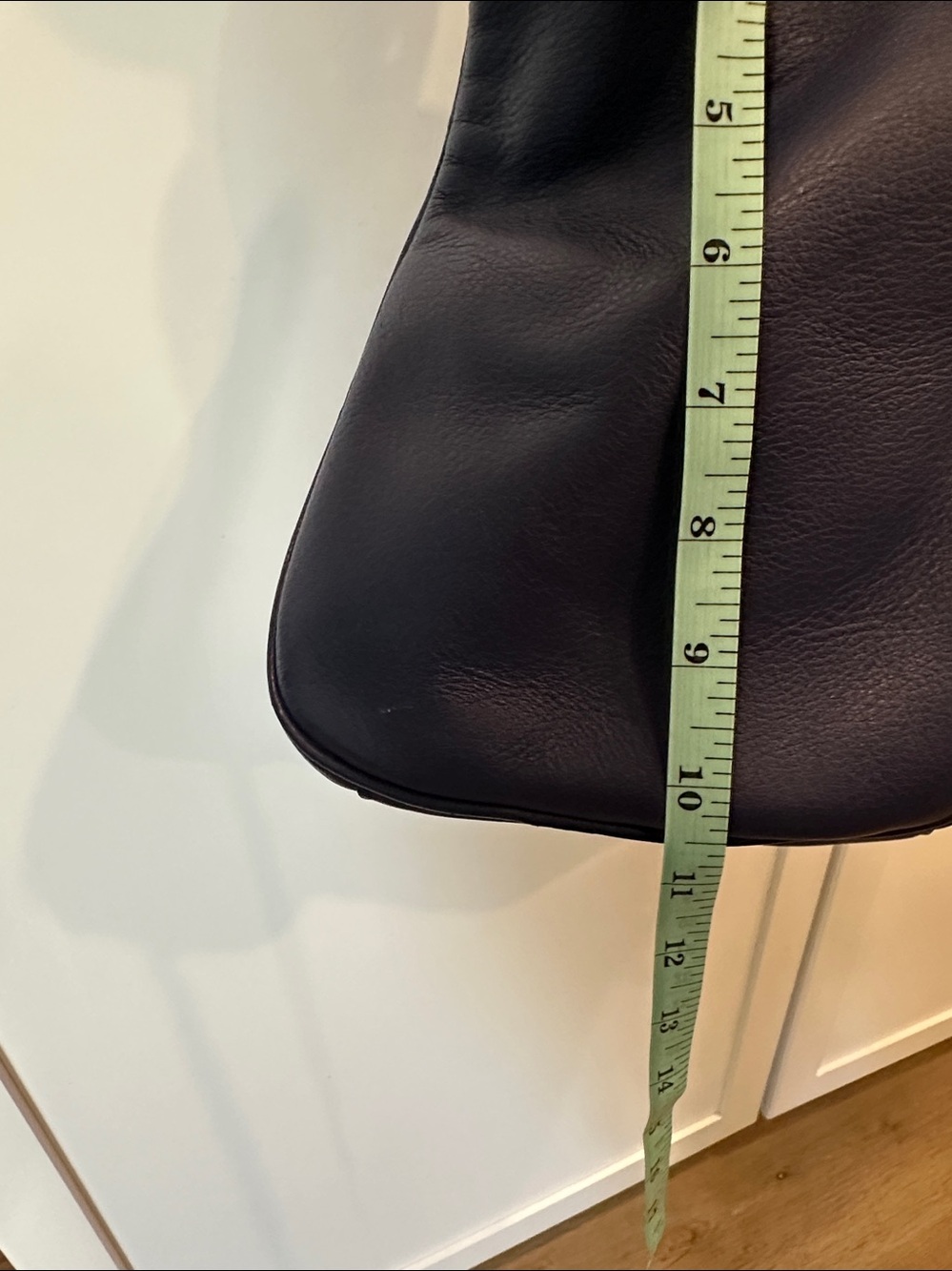 Vintage Halogen Navy Blue Leather Shoulder Bag - Picture 11 of 11